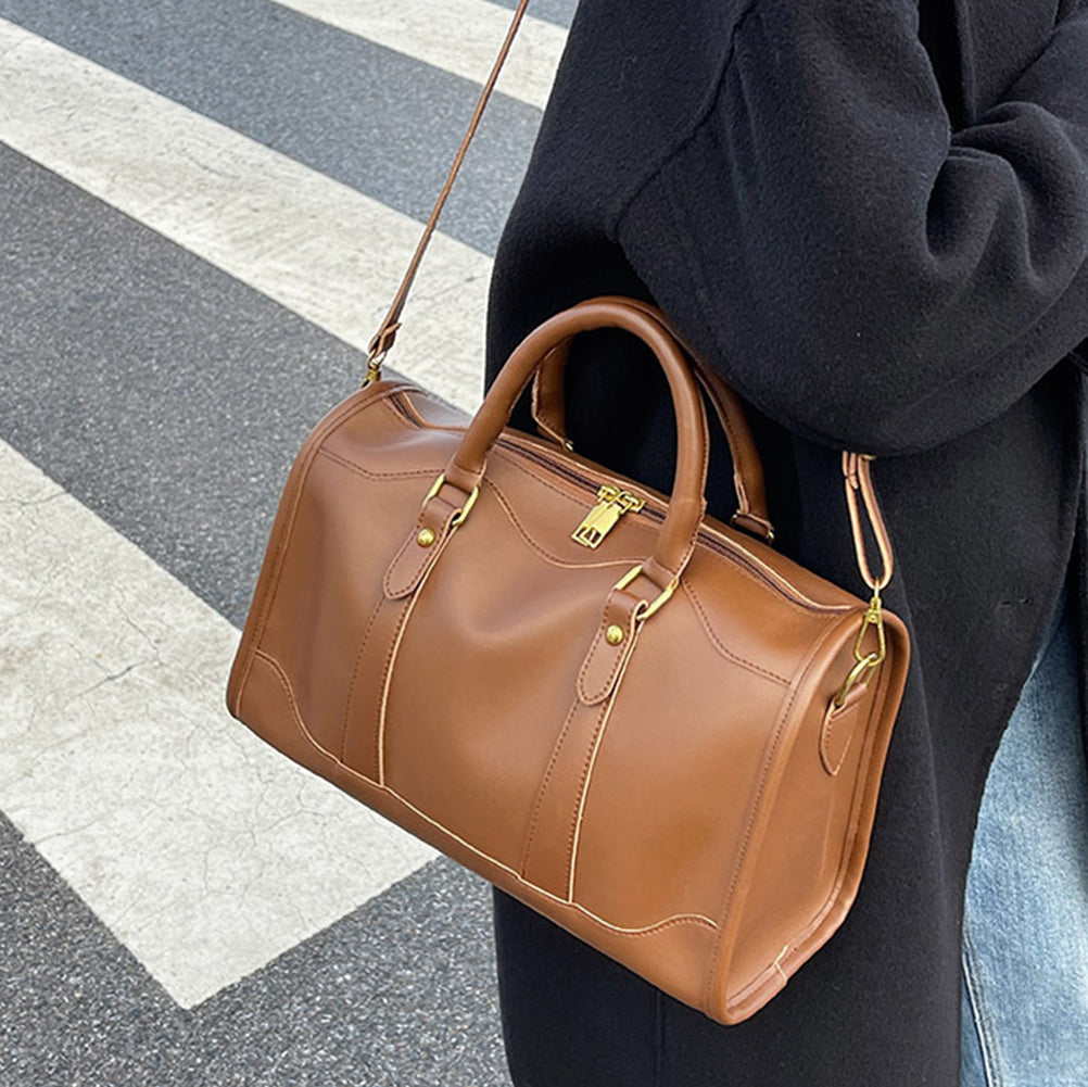 ELOAL Stylish Solid Color Duffle Shoulder Bag