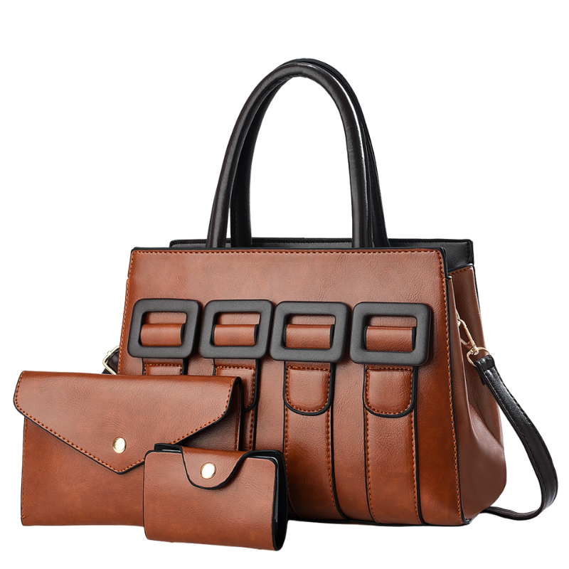 ELOAL Stylish Buckle Accent 3 in 1 Sync Set for Fashionable Use