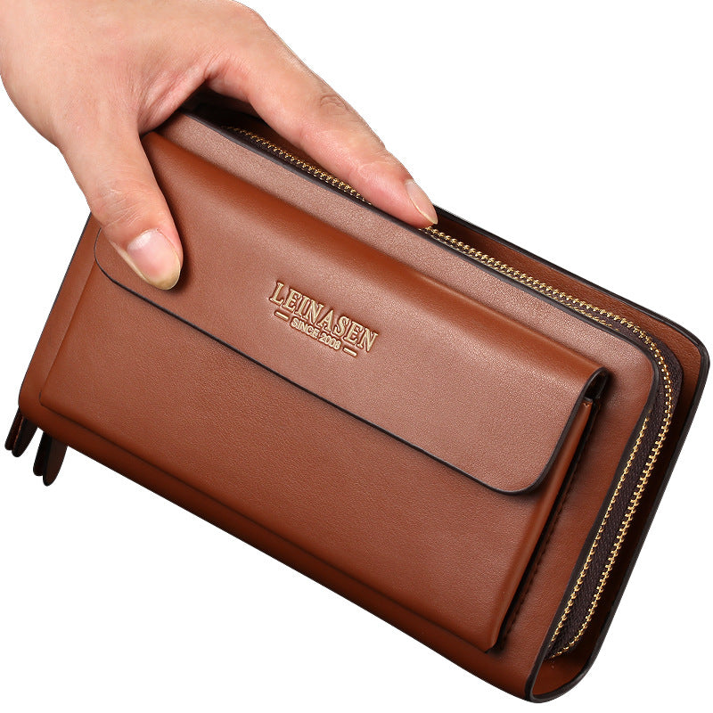 ELOAL Elegant Long Zipper Business Wallet for Men