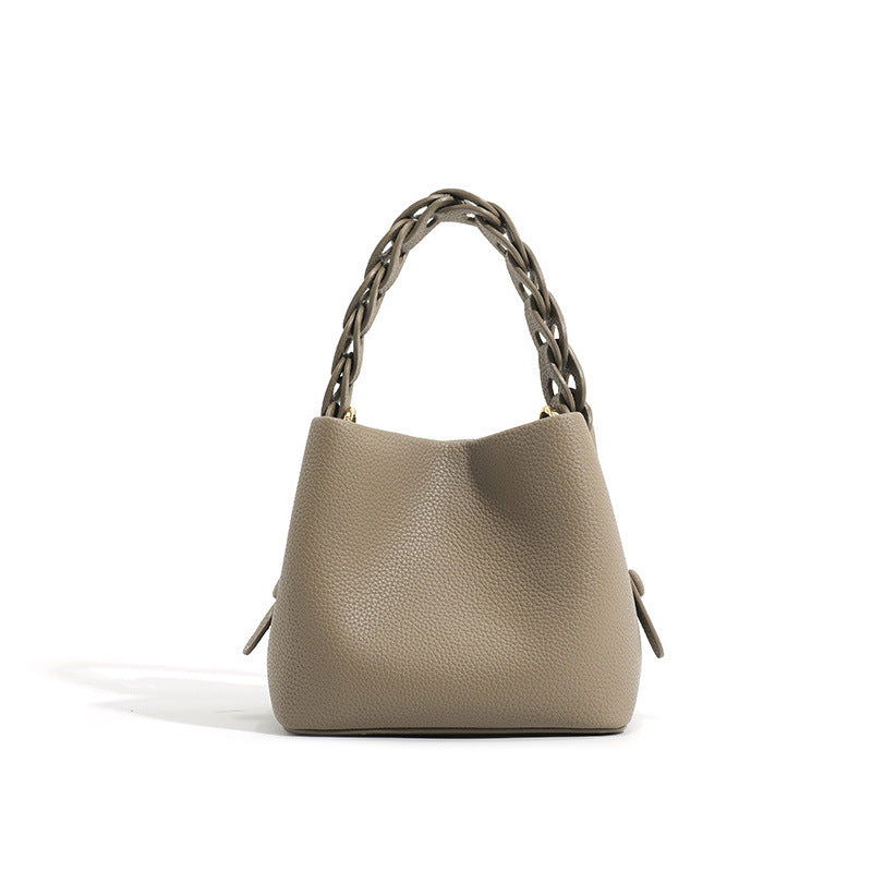 ELOAL Elegant Soft Leather Bucket Bag for Women - Stylish Handbag