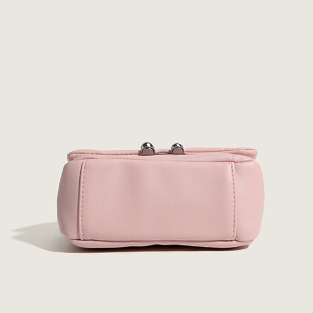 ELOAL Elegant Flower Roll Mini Bag with Diamond Accent