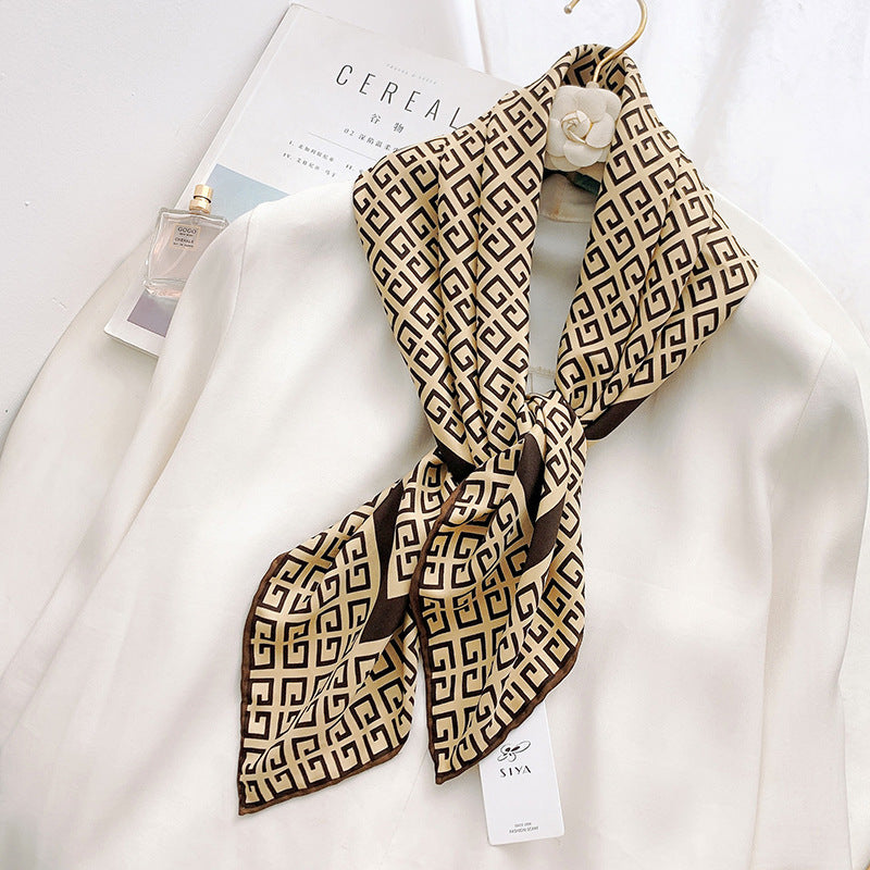 ELOAL Elegant Large Silk Scarf for Women - Stylish Fashion Accessory