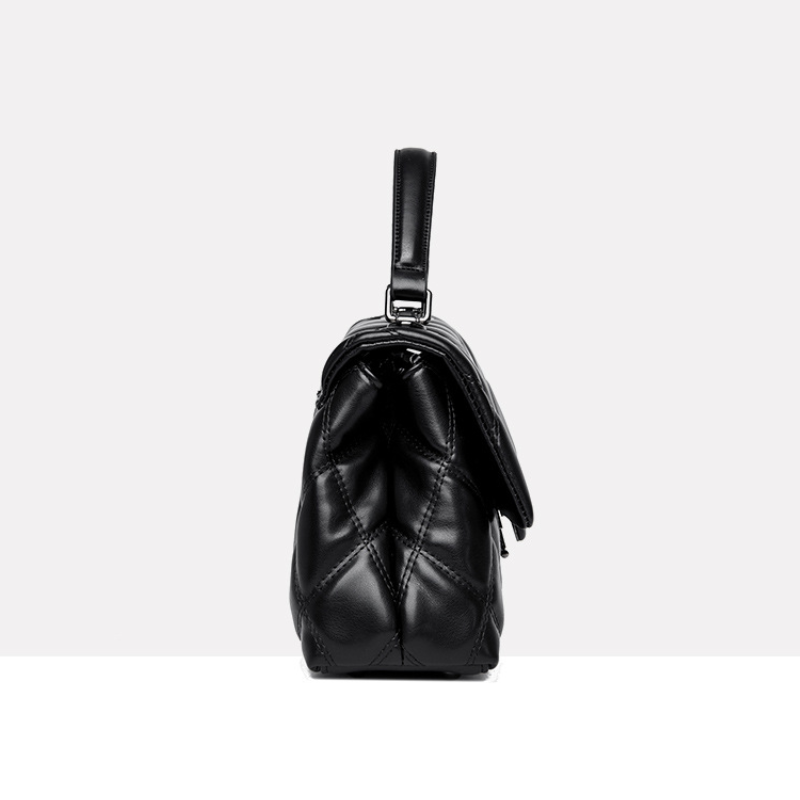 ELOAL Elegant Quilted Flap Handbag with Crossbody Strap