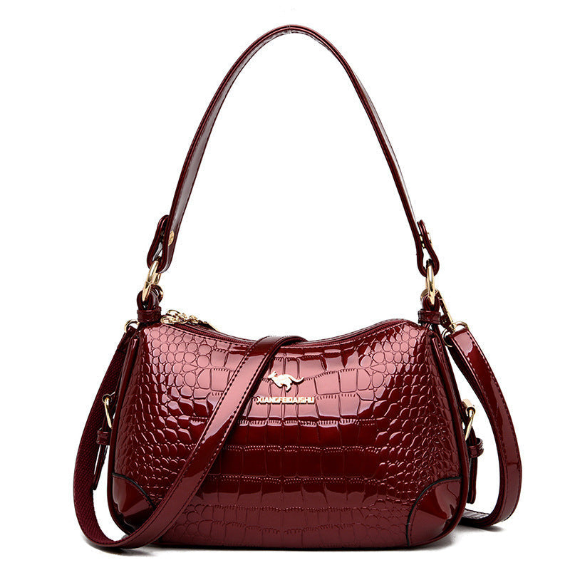 ELOAL Stylish Patent Leather Shoulder Bag for Women