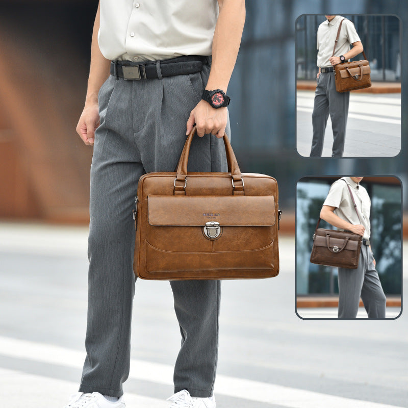 ELOAL Stylish Men's Commuter Laptop Bag for Work and Travel