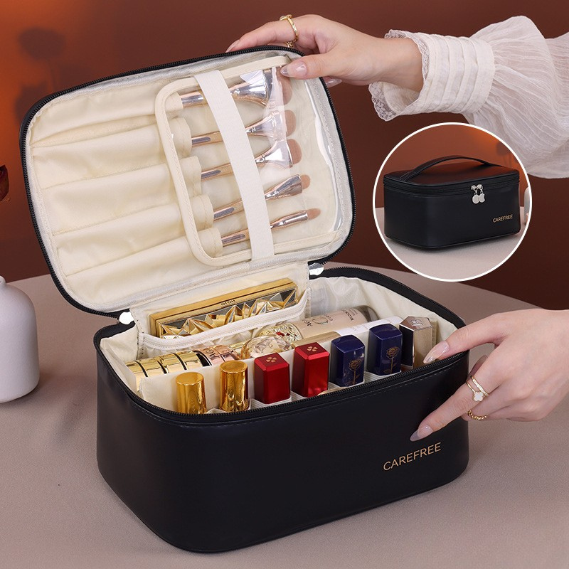 ELOAL Stylish Portable Beauty Organizer Cosmetic Bag for Travel
