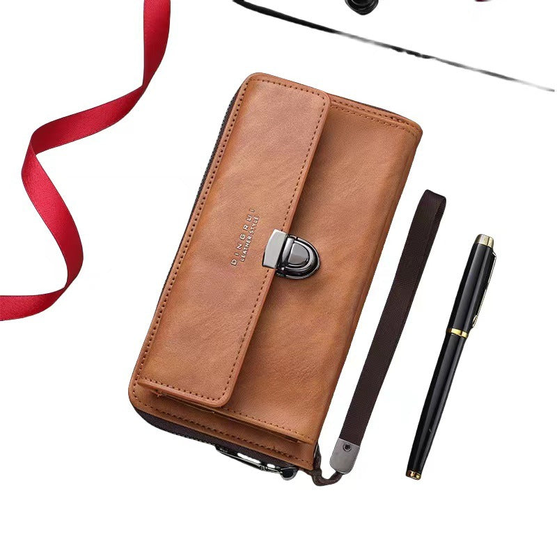 ELOAL Stylish Large Capacity Wallet with Zipper and Card Slots
