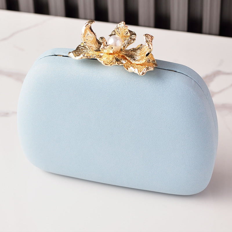 ELOAL Elegant Floral Pearl Clutch Bag for Stylish Events