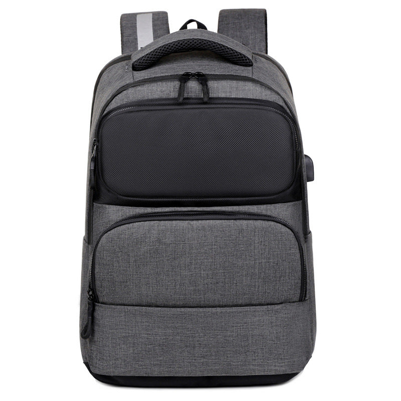 ELOAL Stylish USB Backpack for Men - Large Capacity Oxford Cloth