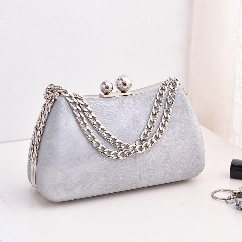 ELOAL Elegant Metal Frame Chain Clutch for Stylish Outings