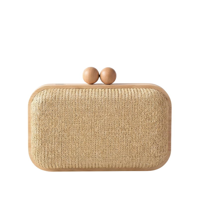 ELOAL Stylish Straw Woven Clutch Bag for Fashionable Outings