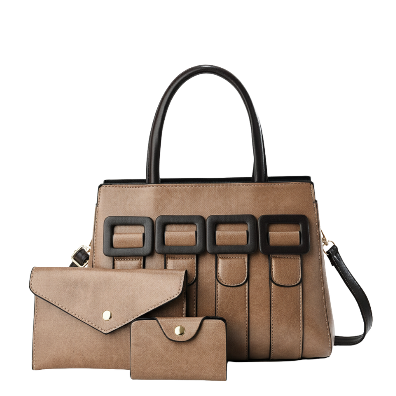 ELOAL Stylish Buckle Accent 3 in 1 Sync Set for Fashionable Use