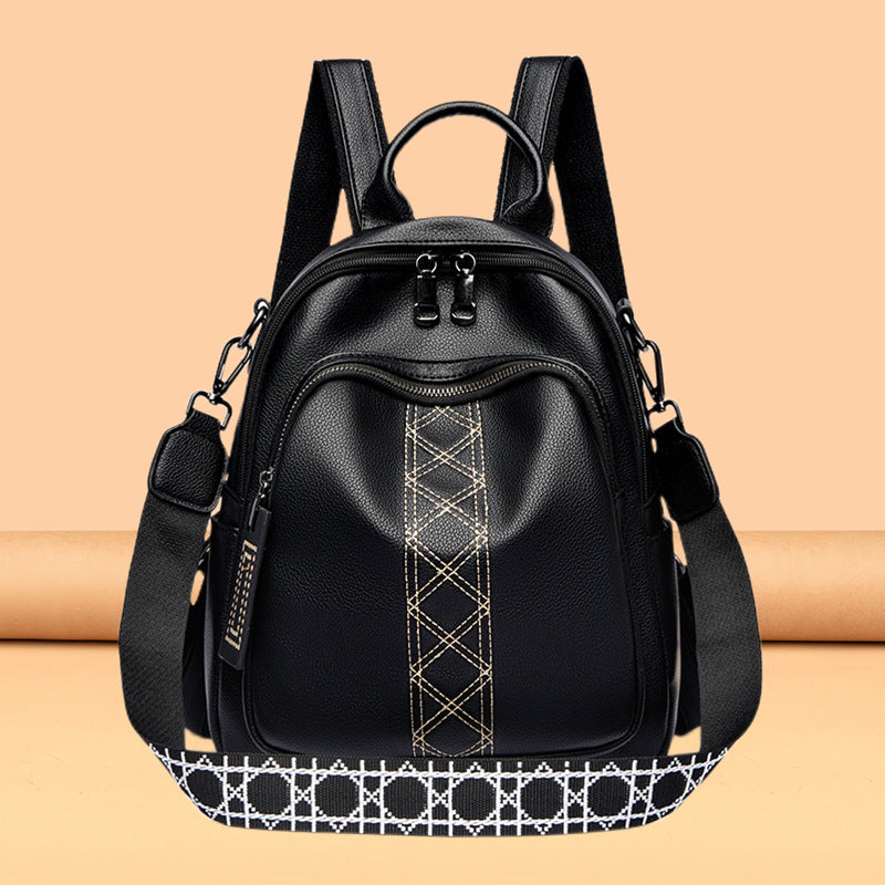 ELOAL Fashionable Women's Backpack with Litchi Pattern