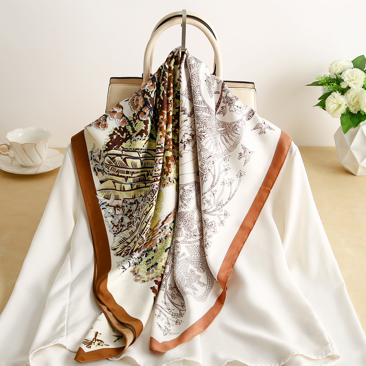 ELOAL Stylish Square Scarf for Women - Fashionable Accessory