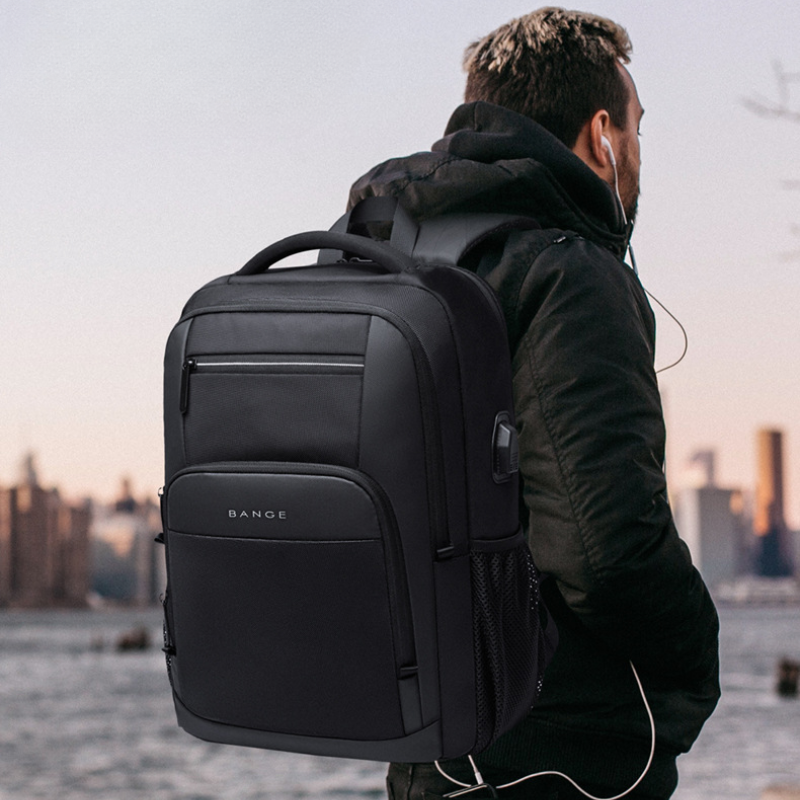 ELOAL Stylish Men's Oxford Backpack with USB Charging Port