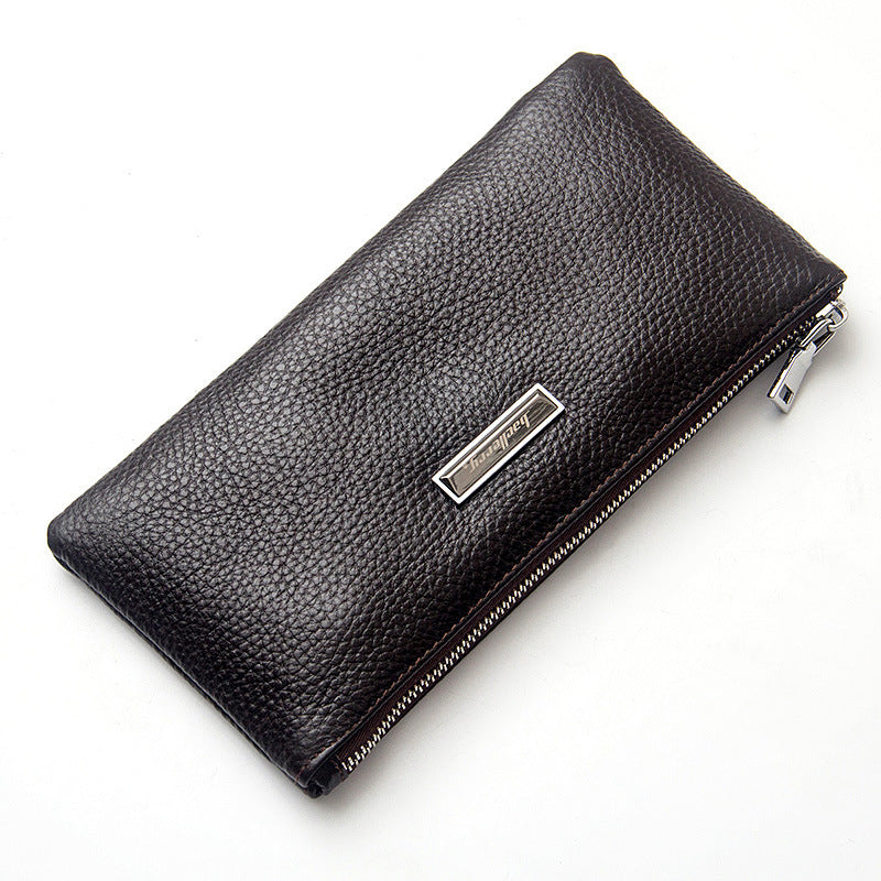 ELOAL Stylish Men's Long Zipper Wallet for Everyday Use