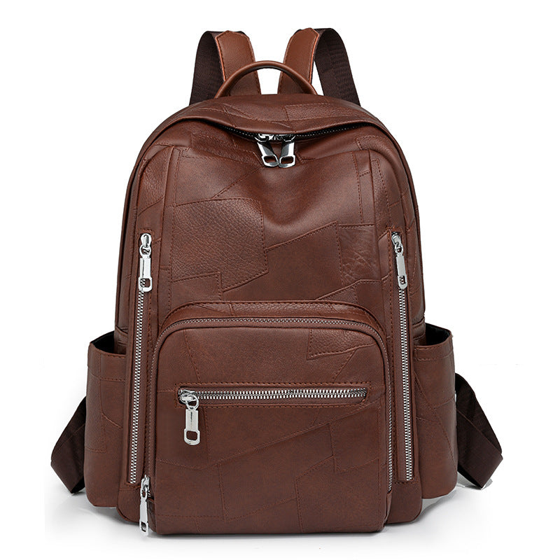 ELOAL Stylish Large Capacity Women's Leather Backpack