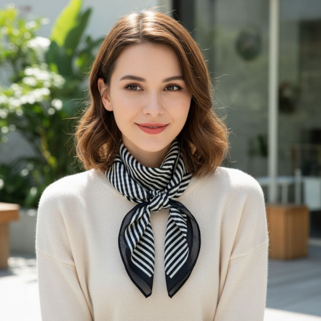 ELOAL Stylish Stripe Scarf for Trendy Fashion Accessories