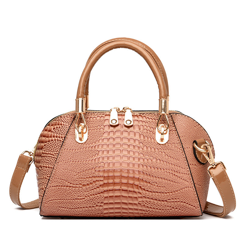 ELOAL Stylish Crocodile Pattern Handbag - Large Capacity Fashion Bag