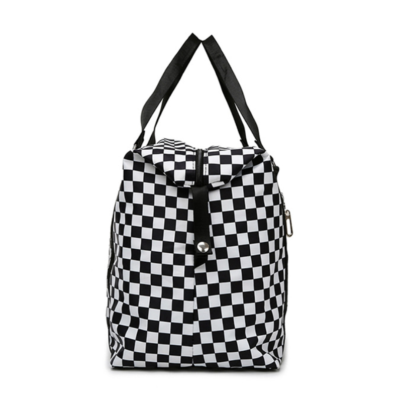 ELOAL Stylish Plaid Gym Bag with Dry and Wet Separation