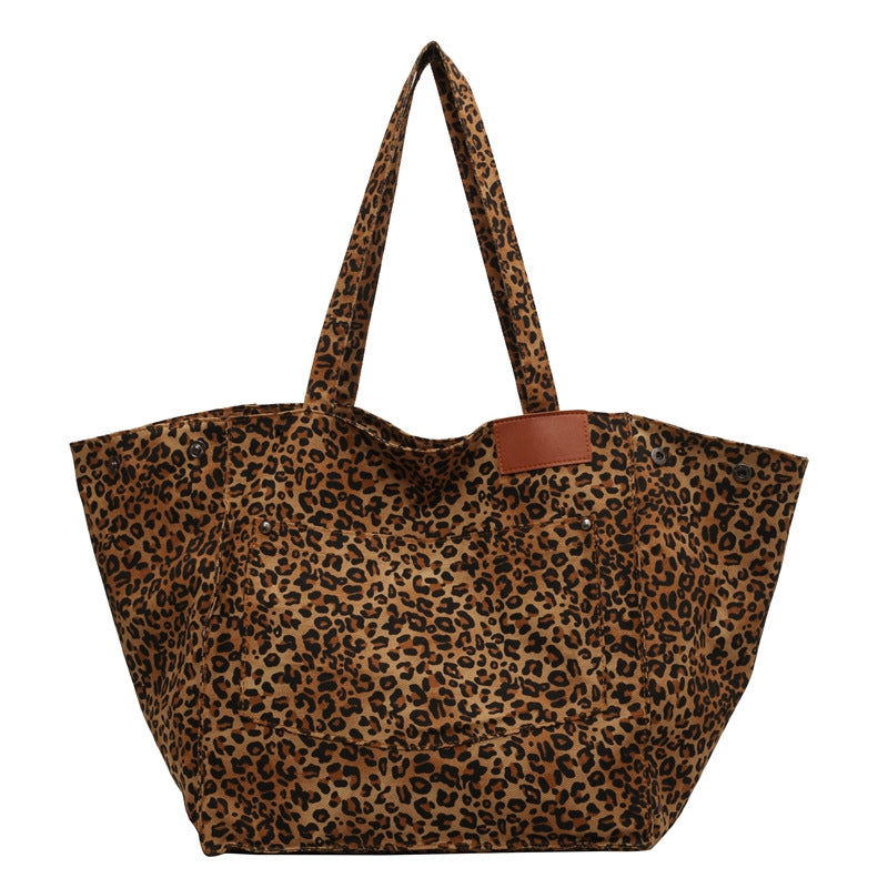 ELOAL Stylish Leopard Print Casual Tote Bag for Everyday Use