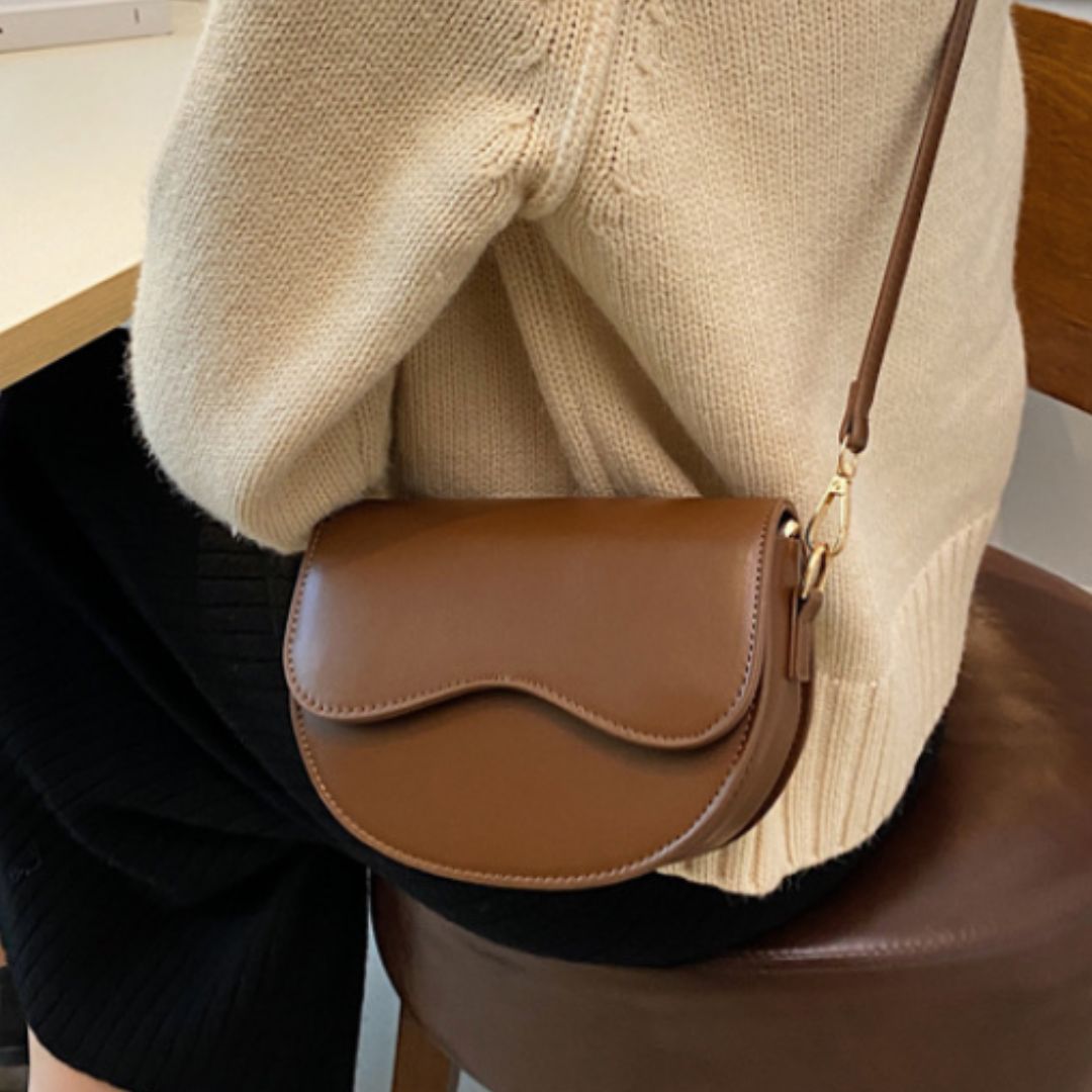 ELOAL Stylish Retro Saddle Crossbody Bag for Autumn Fashion
