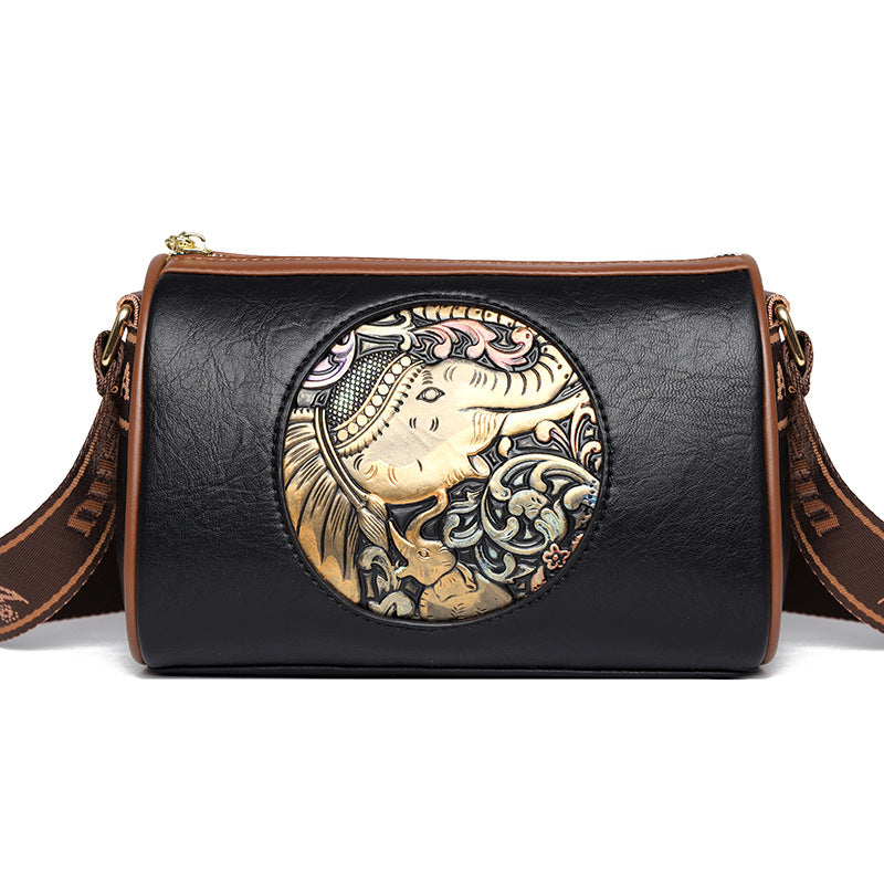 ELOAL Stylish Retro Embossed Shoulder Crossbody Bag