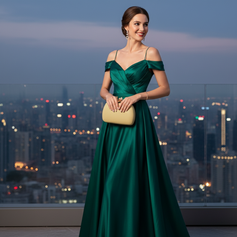 ELOAL Elegant Floral Pearl Clutch Bag for Stylish Events