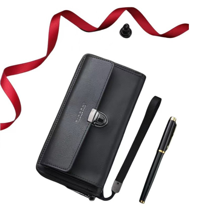 ELOAL Stylish Large Capacity Wallet with Zipper and Card Slots