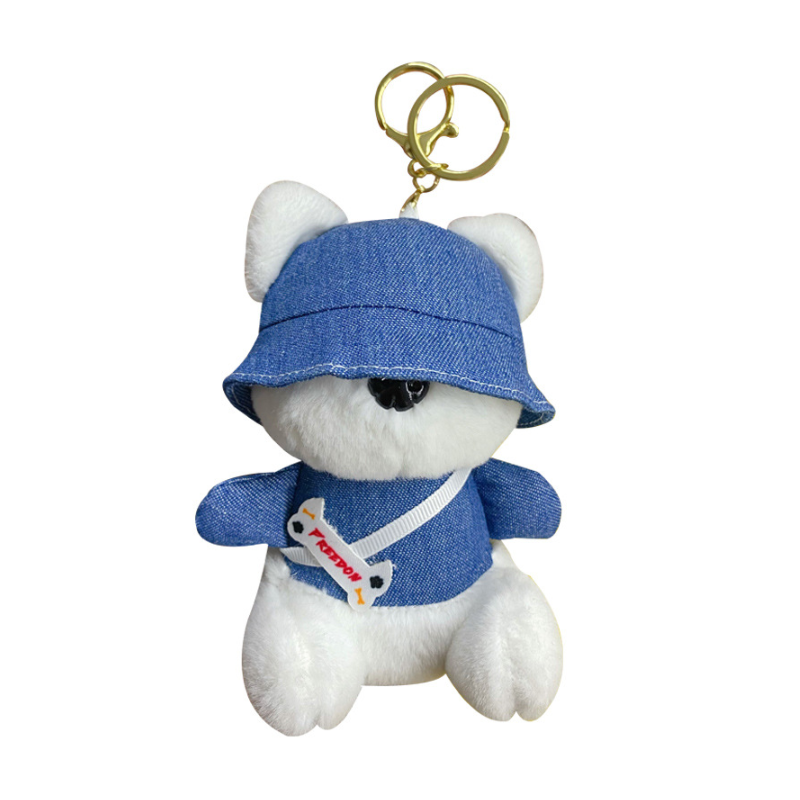 ELOAL Trendy Plush Puppy Bag Charm - Stylish Accessory for Pet Lovers