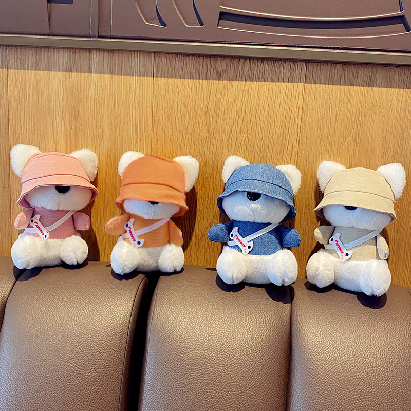 ELOAL Trendy Plush Puppy Bag Charm - Stylish Accessory for Pet Lovers