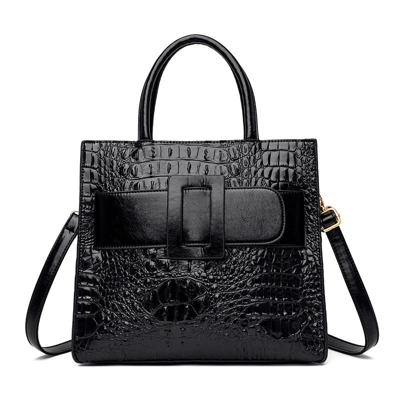ELOAL Stylish Crocodile Pattern Women's Handbag