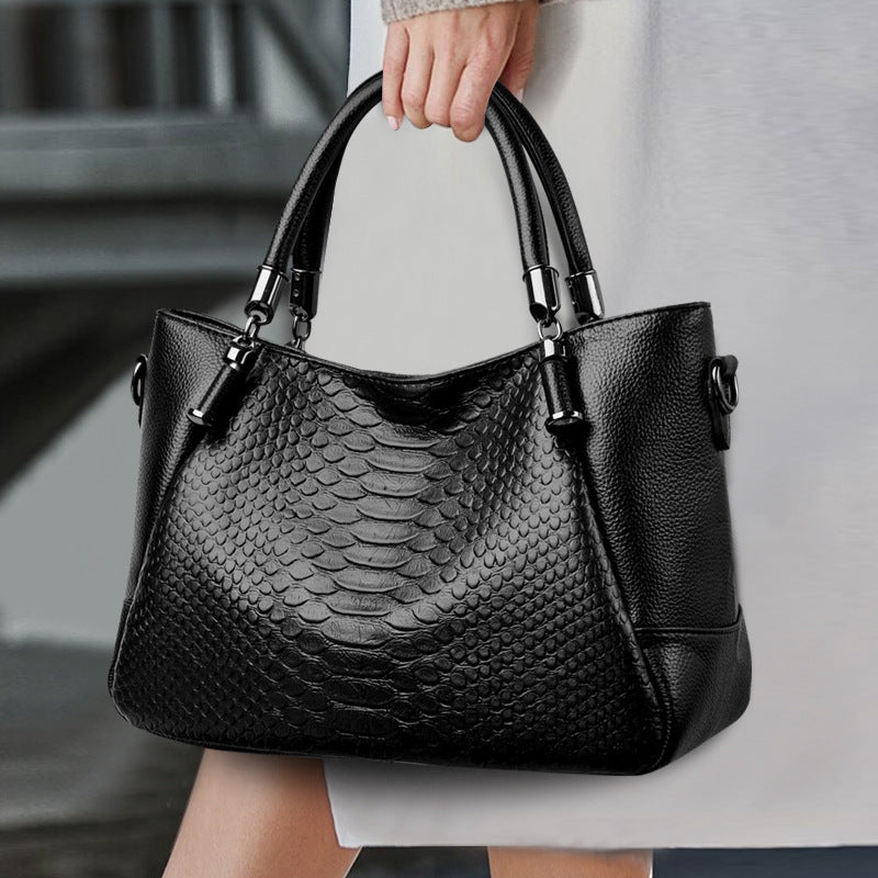 ELOAL Stylish Crocodile Pattern Shoulder Bag for Women