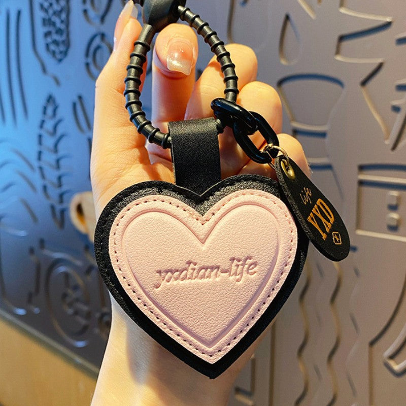 ELOAL Heart-Shaped Leather Bag Charm - Stylish Accessory for Bags