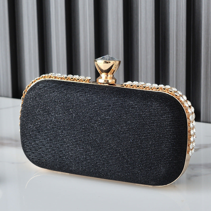 ELOAL Elegant Diamond-Studded Evening Clutch Bag