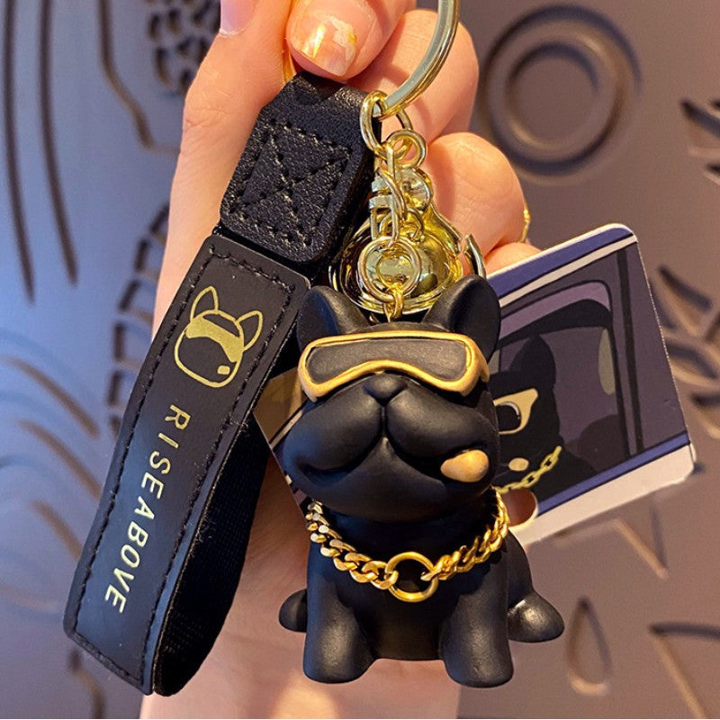 ELOAL Stylish Bulldog Bag Charm for Trendy Accessories