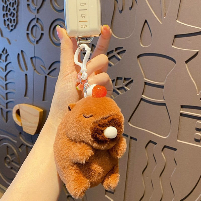 ELOAL Stylish Capybara Plush Bubble Bag Charm