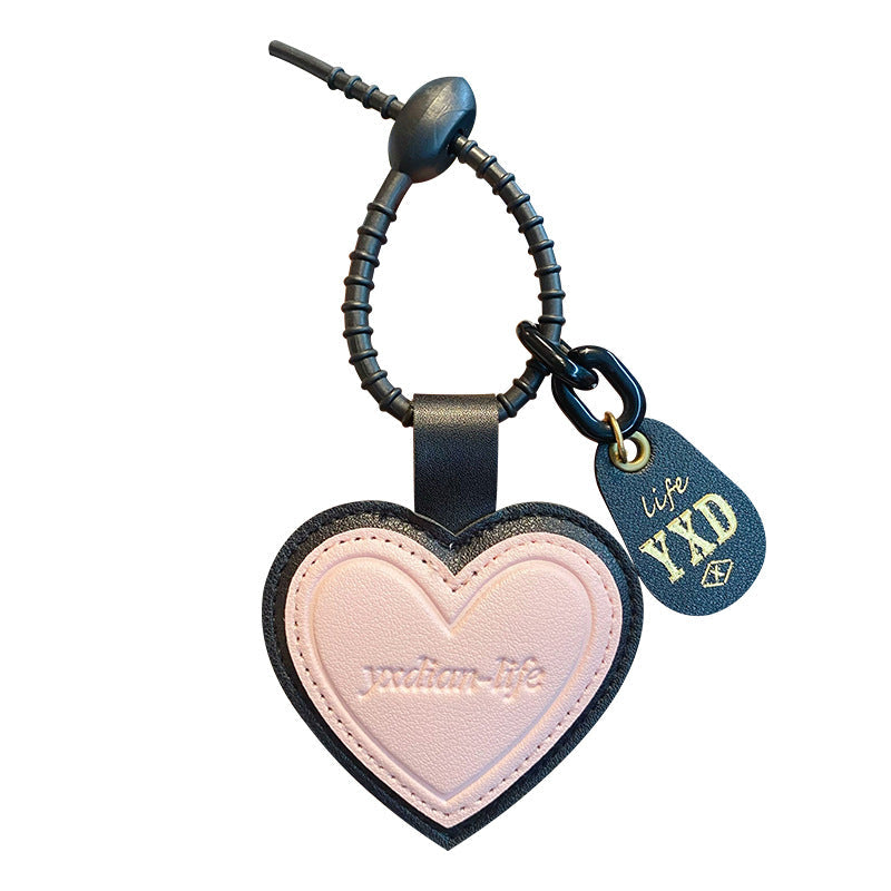 ELOAL Heart-Shaped Leather Bag Charm - Stylish Accessory for Bags