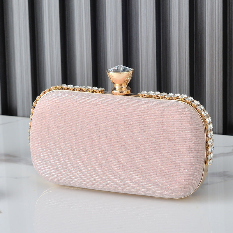 ELOAL Elegant Diamond-Studded Evening Clutch Bag
