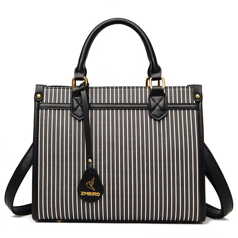 ELOAL Stylish Striped Structured Women's Fashion Handbag