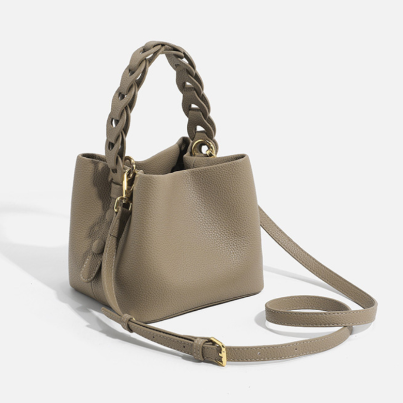 ELOAL Elegant Soft Leather Bucket Bag for Women - Stylish Handbag