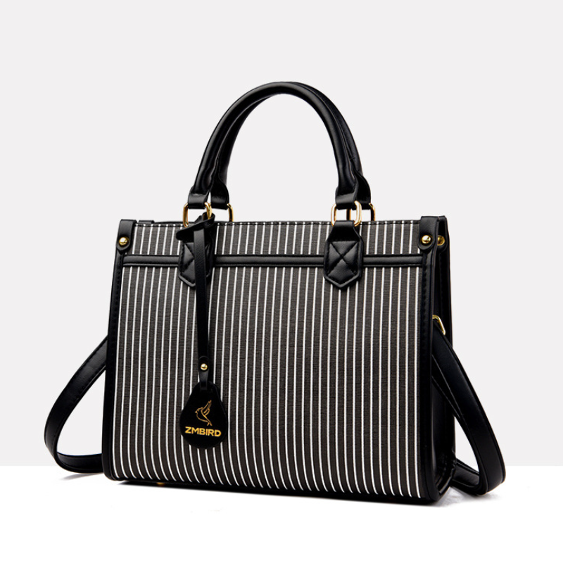 ELOAL Stylish Striped Structured Women's Fashion Handbag