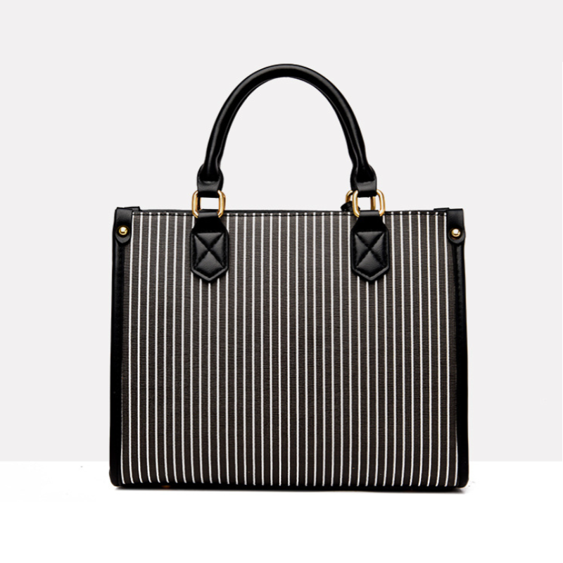 ELOAL Stylish Striped Structured Women's Fashion Handbag