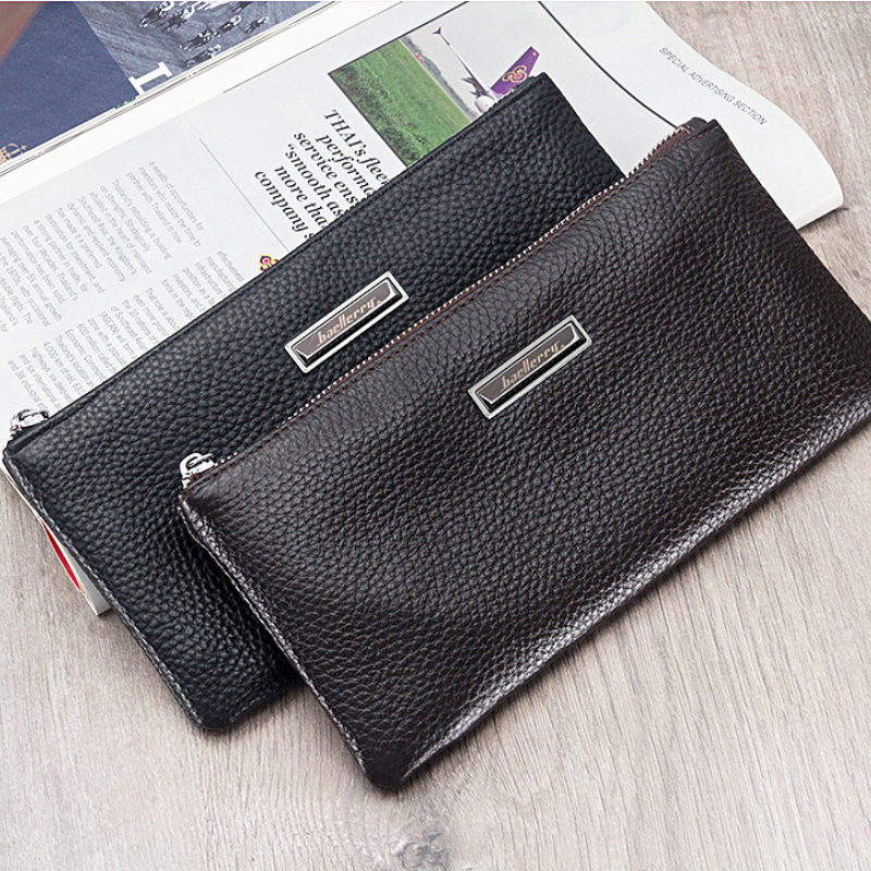 ELOAL Stylish Men's Long Zipper Wallet for Everyday Use