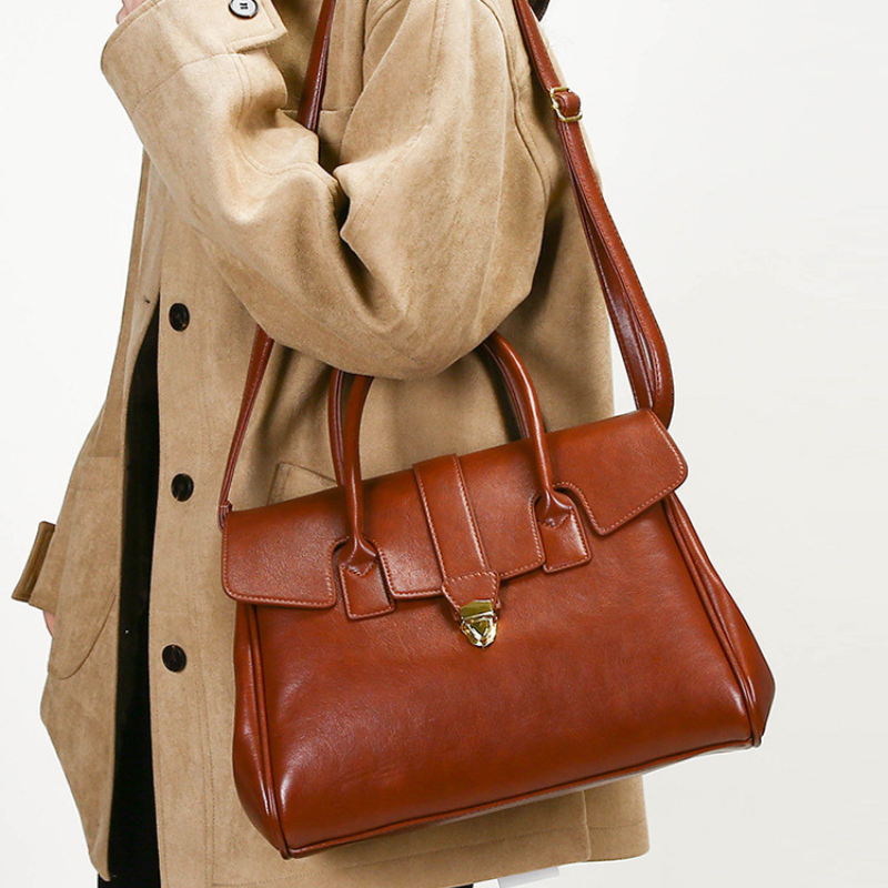 ELOAL Stylish Retro Leather Handbag for Everyday Use