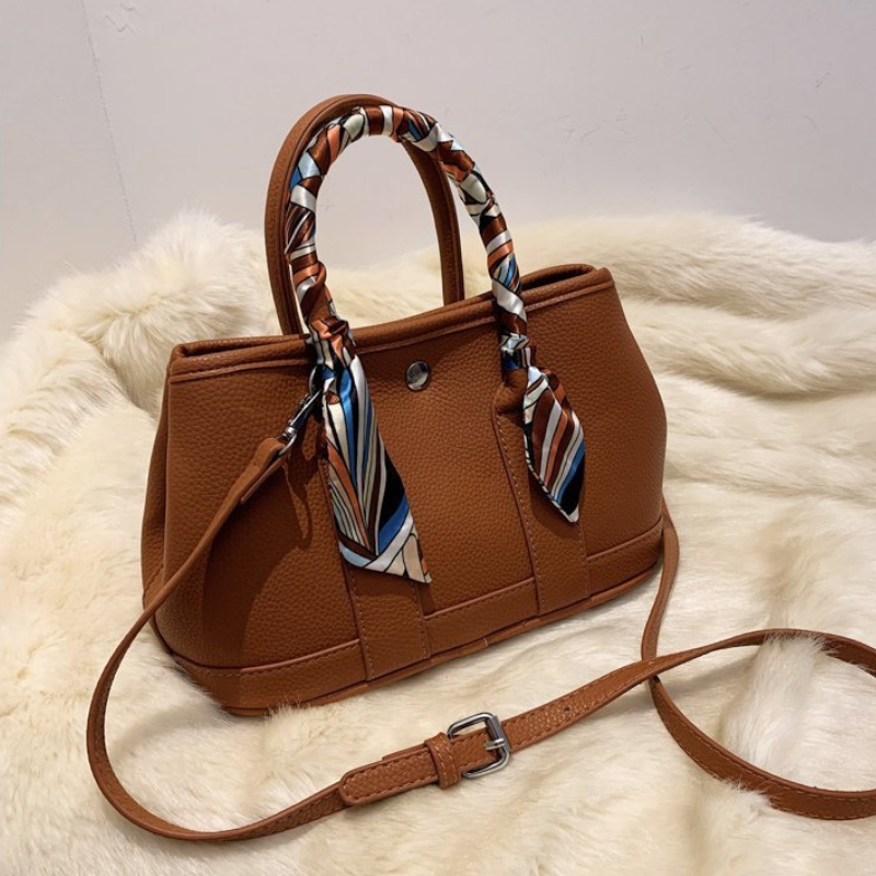 ELOAL Elegant Large Handbag with Ribbon Accent for Women