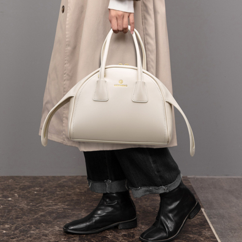 ELOAL Elegant Semi-Circle Textured Handbag - Stylish Small Purse