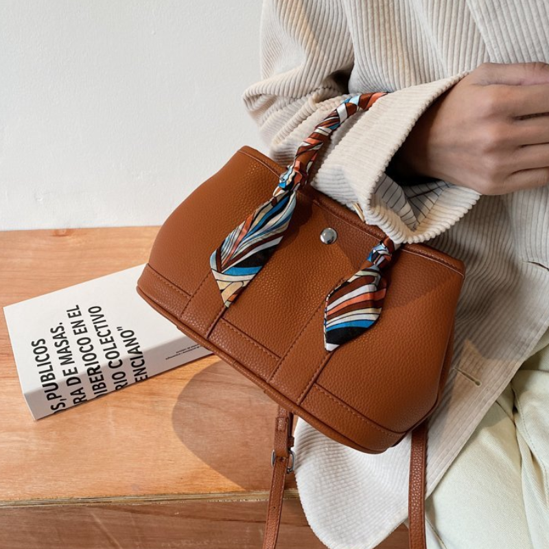 ELOAL Elegant Large Handbag with Ribbon Accent for Women