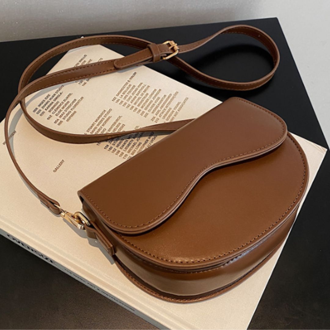 ELOAL Stylish Retro Saddle Crossbody Bag for Autumn Fashion