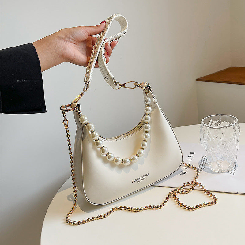 ELOAL Stylish Single Shoulder Diagonal Crossbody Bag with Chain Detail